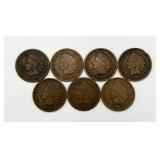 7 Indian Head Pennies