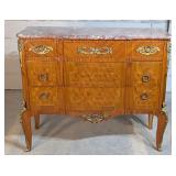 Antq. Louis XV Marquetry Inlay & Ormolu Dresser