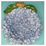 VTG Regency Majolica Hydrangea Catchall Dish