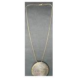 Large Round Pendant on Chain