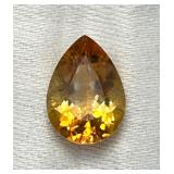 10 Carat Pear Shaped Citrine Gemstone