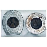 Vintage Encased 'Good Luck' Pennies 1918S/1955D