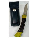 Vtg Buck 110 Folding Hunter Knife w/Sheath