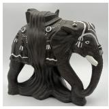 Painted Ceramic Elephant Figurine