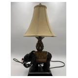 Ornate Antique-style Elephant Table Lamp