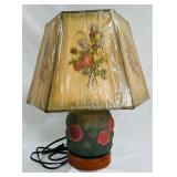 Signed J.L. Prevost Vtg Lamp Shade & Lamp