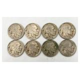 8 Buffalo Nickels
