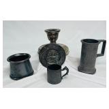Sterling Plated Items & Vintage Pewter Metalware