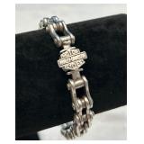Sterling Silver Harley Davidson Chain Bracelet