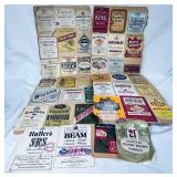 Vintage American Whiskey and Scotch Bottle Labels