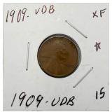 1909-VDB Lincoln Wheat Penny, XF