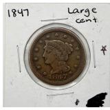 1847 Large Cent Coin