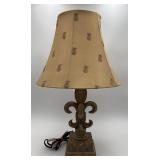 Brown Fleur-de-lis Table Lamp