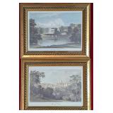 2 Framed Castle Landscape Paintingz
