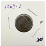 1864-L Indian Head Penny