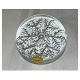 Cristal 24% Lead Crystal Snowflake Paperweight