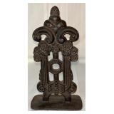 Cast Iron Doorstop w/Art Nouveau Design & Roses