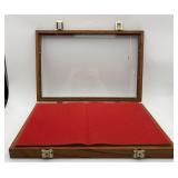 Very Nice Wood & Glass Jewelry Display Case