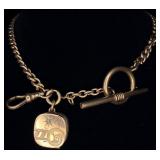 Antique Pocket Watch Chain w/ Locket