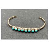 Sterling Silver Youth Turquoise Cuff Bracelet