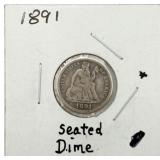 1891 Seated Liberty Dime