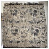 Pair of Sheer Beaded Animal Curtains