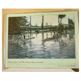 Framed Print 'Skiffs' by Gustave Caillebotte