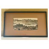 Historical Print of European Cities