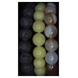 3 Natural Stone Stretch Bracelets