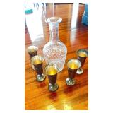 Antique Clear Glass Decanter &