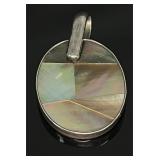 Sterling Silver Abalone Shell Pendant