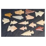 15 Various Size MO Bird Points Arrowheads