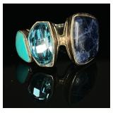 Sterling Silver Multi-Gemstone Ring