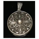Sterling Silver Floral Medallion Pendant