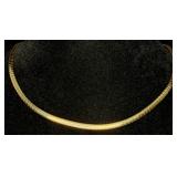 14K Yellow Gold Omega Chain Necklace