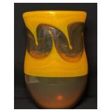 Large Hand-blown Studio Art Glass Vase
