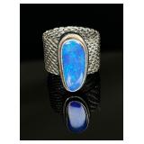 Sterling Silver Australian Opal Ring