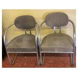 2 mid-century modern cantilever chairs