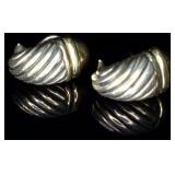 David Yurman 14K Gold & Sterling Silver Earrings