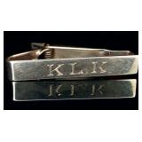 14K Gold Tie Clip w/ Initials K.L.K
