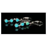 Sterling Silver Turquoise Dangle Earrings