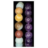 2 Natural Stone Stretch Bracelets