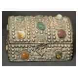 VTG Hand-crafted Moroccan Gemstone Jewelry Box