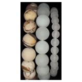 3 Natural Stone Stretch Bracelets