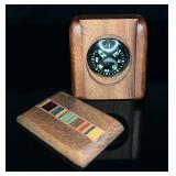 Miniature Compass Housed  Small Wooden Box