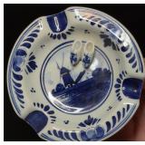 VTG Hand-Painted Delft Ceramic Ash Tray Holland