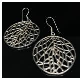Sterling Silver Webb Earrings