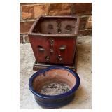 2 Glazed Ceramic Flower Pots