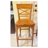 Ethan Allen Tango Solid Wood Cross-back Bar Stool