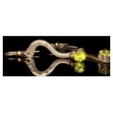 Sterling Silver Peridot Dangle Earrings